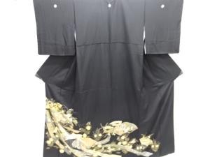扇に熨斗模様留袖(比翼付き)